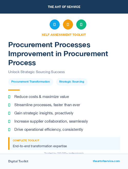 Procurement Processes Improvement in Procurement Process