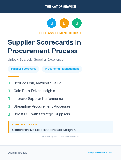 Supplier Scorecards in Procurement Process
