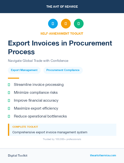 Export Invoices in Procurement Process