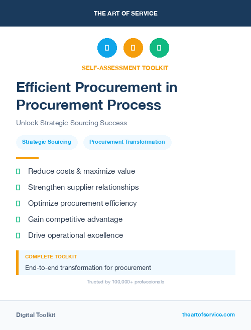Efficient Procurement in Procurement Process