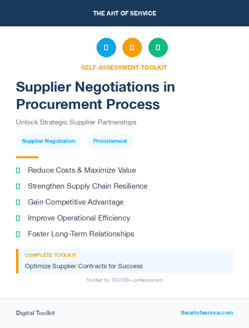 Supplier Negotiations in Procurement Process