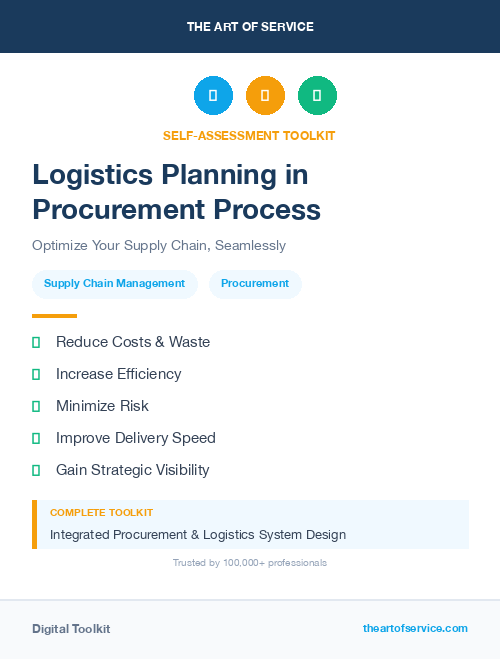 Logistics Planning in Procurement Process