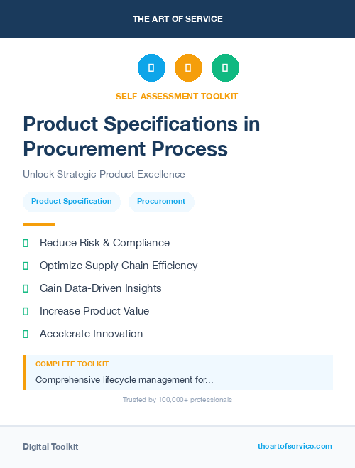 Product Specifications in Procurement Process
