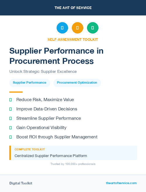 Supplier Performance in Procurement Process