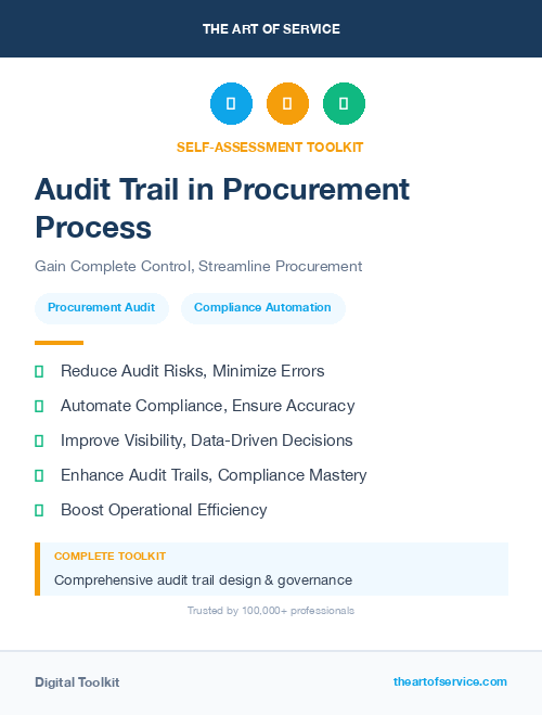 Audit Trail in Procurement Process