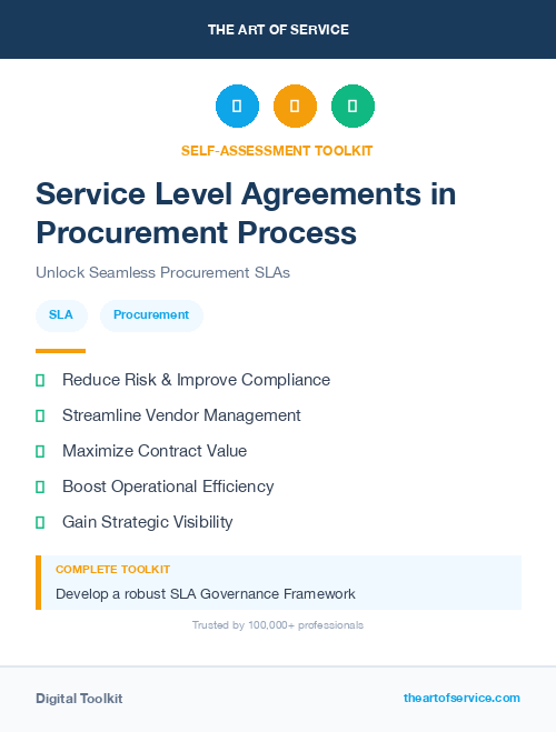 Service Level Agreements in Procurement Process