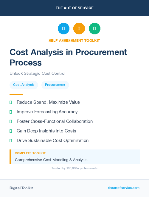 Cost Analysis in Procurement Process