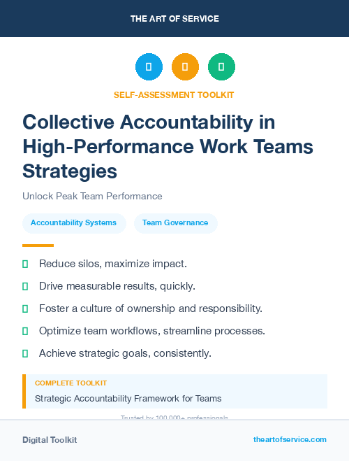 Collective Accountability in High-Performance Work Teams Strategies