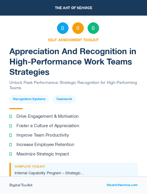 Appreciation And Recognition in High-Performance Work Teams Strategies