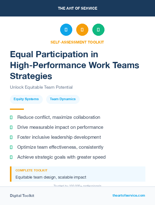 Equal Participation in High-Performance Work Teams Strategies