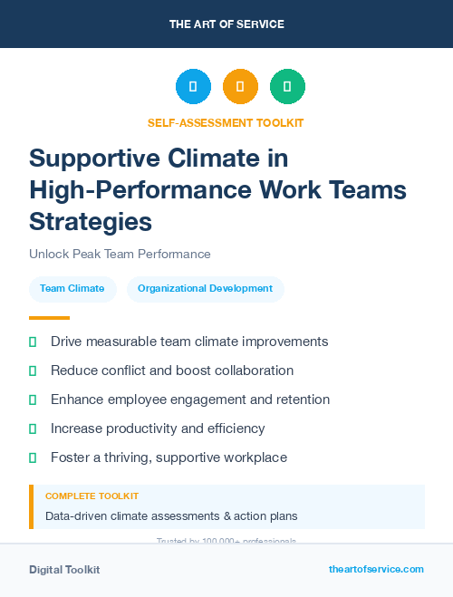 Supportive Climate in High-Performance Work Teams Strategies
