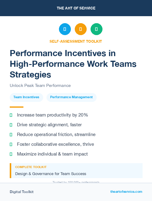 Performance Incentives in High-Performance Work Teams Strategies