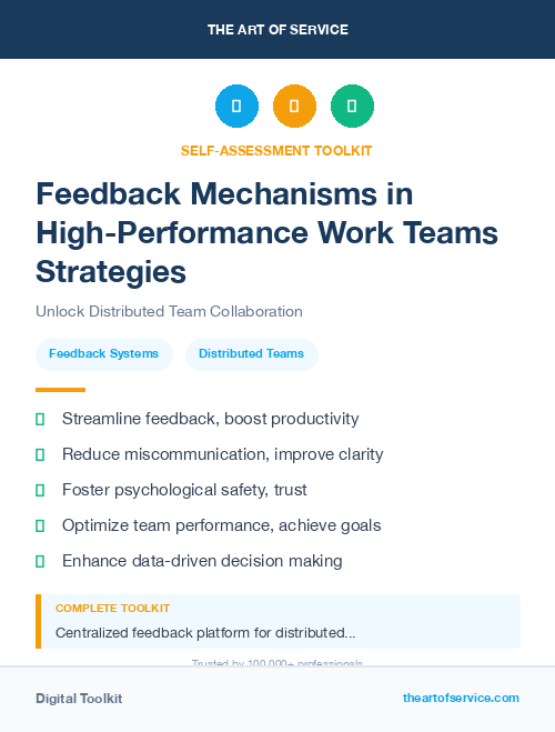 Feedback Mechanisms in High-Performance Work Teams Strategies