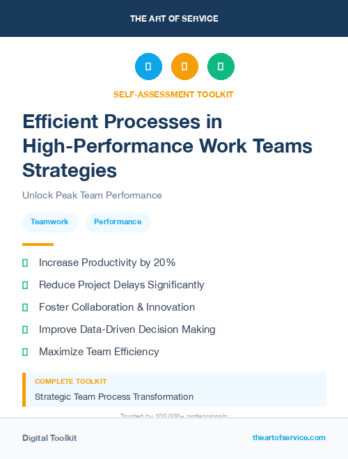 Efficient Processes in High-Performance Work Teams Strategies