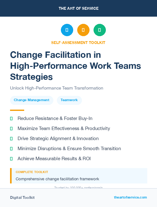 Change Facilitation in High-Performance Work Teams Strategies