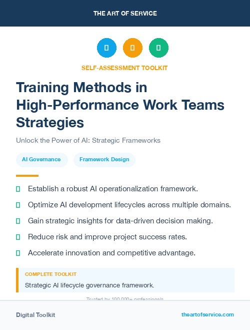 Training Methods in High-Performance Work Teams Strategies