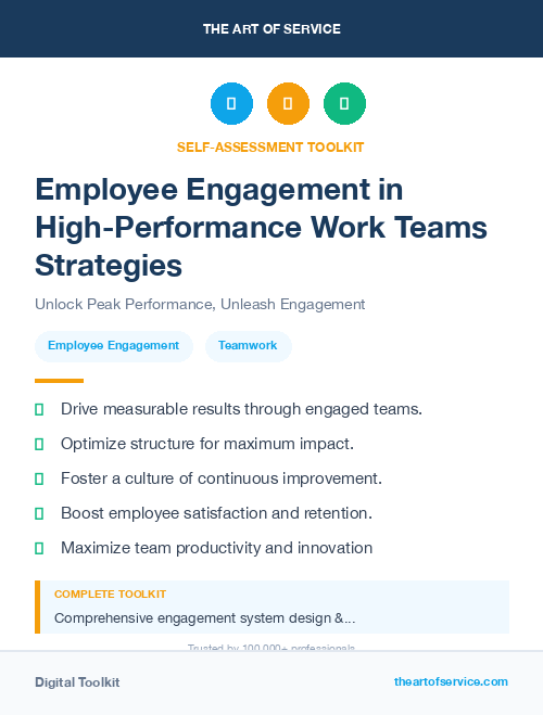 Employee Engagement in High-Performance Work Teams Strategies