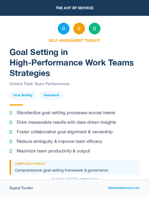 Goal Setting in High-Performance Work Teams Strategies