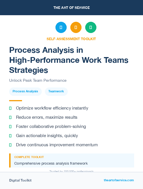 Process Analysis in High-Performance Work Teams Strategies