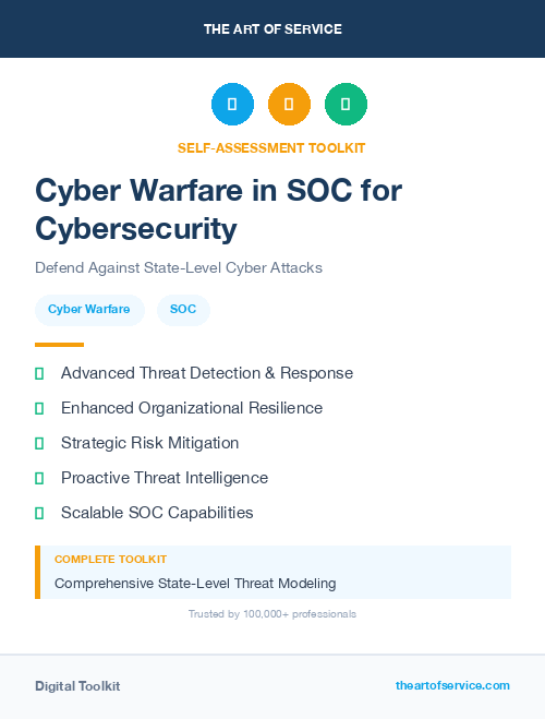 Cyber Warfare in SOC for Cybersecurity