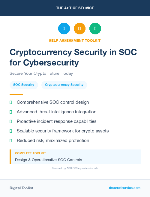 Cryptocurrency Security in SOC for Cybersecurity