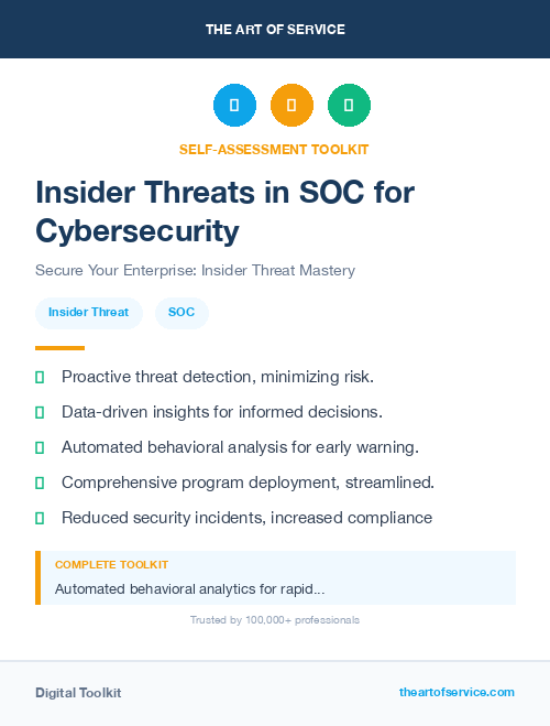 Insider Threats in SOC for Cybersecurity