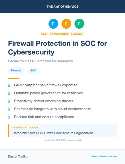 Firewall Protection in SOC for Cybersecurity