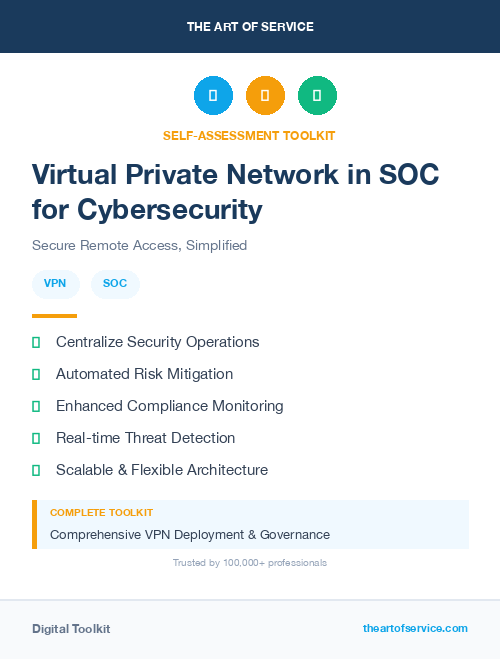 Virtual Private Network in SOC for Cybersecurity