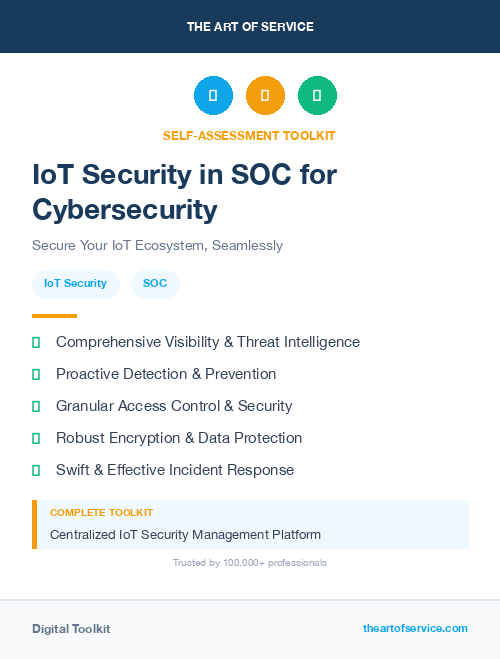 IoT Security in SOC for Cybersecurity