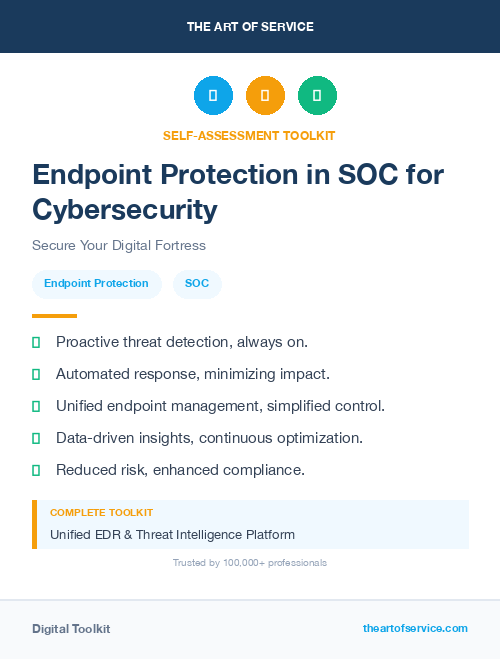 Endpoint Protection in SOC for Cybersecurity