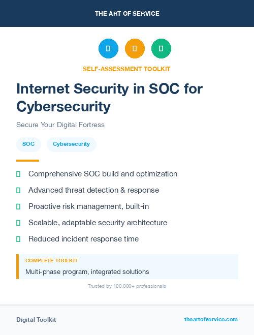 Internet Security in SOC for Cybersecurity