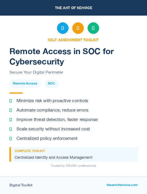 Remote Access in SOC for Cybersecurity