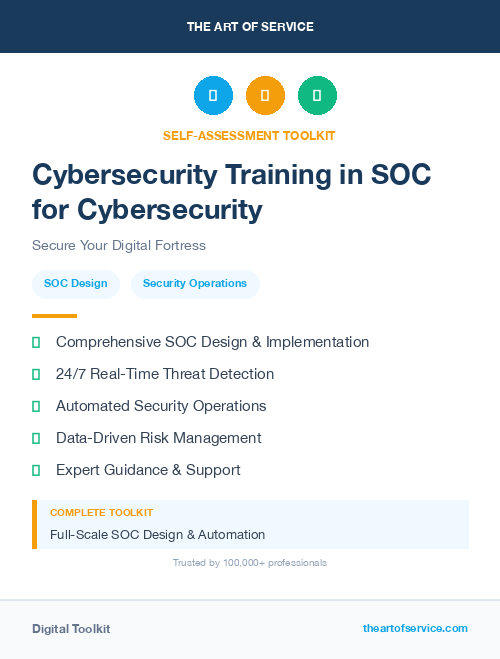 Cybersecurity Training in SOC for Cybersecurity