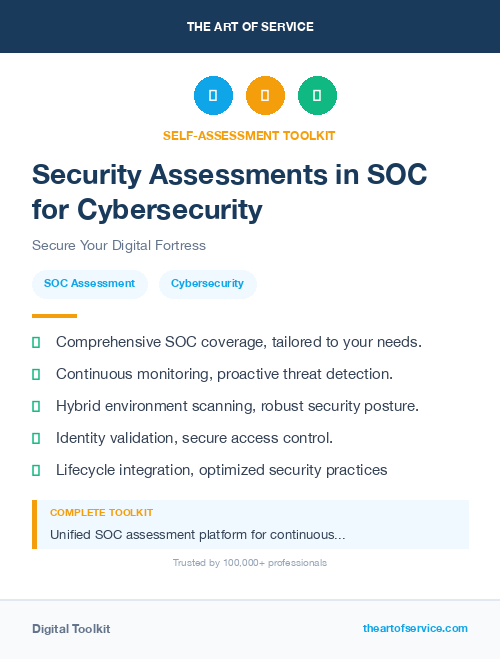 Security Assessments in SOC for Cybersecurity