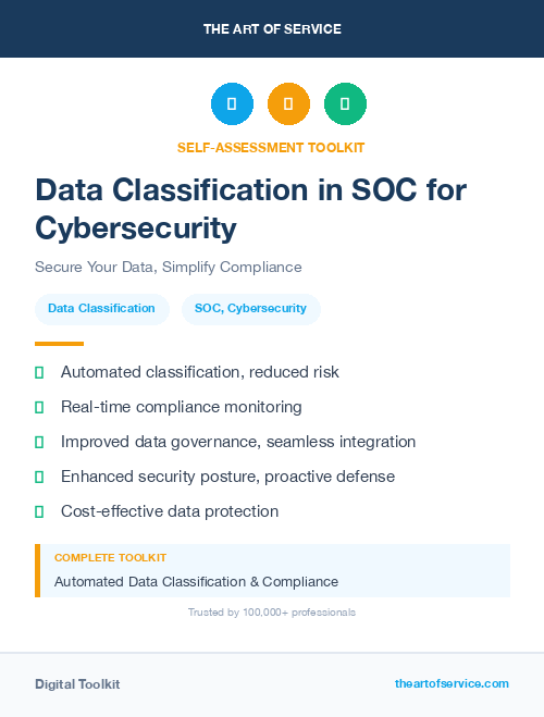 Data Classification in SOC for Cybersecurity