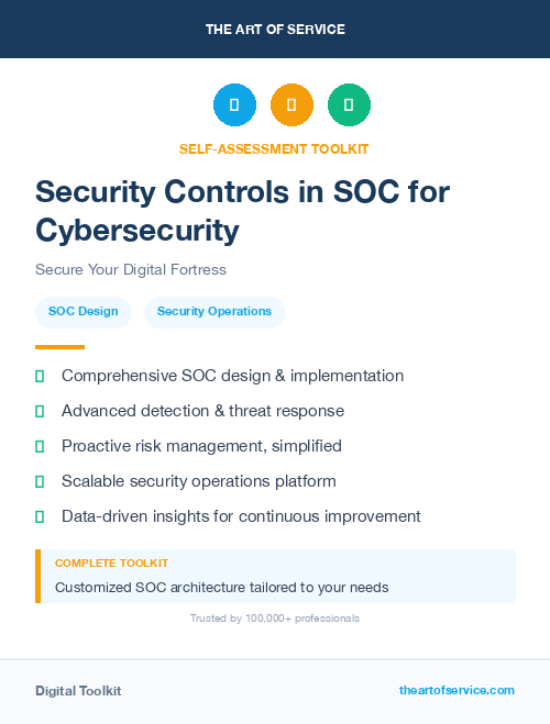 Security Controls in SOC for Cybersecurity