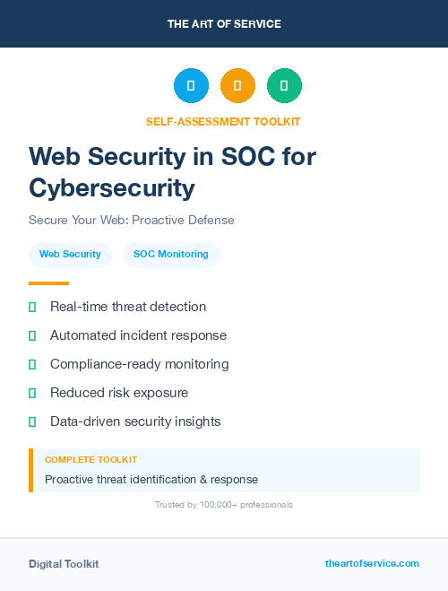 Web Security in SOC for Cybersecurity