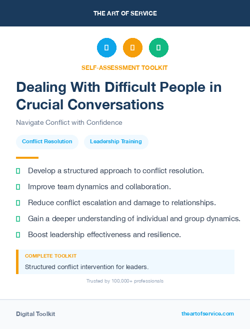 Dealing With Difficult People in Crucial Conversations