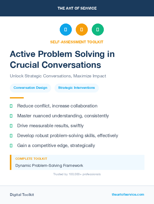 Active Problem Solving in Crucial Conversations