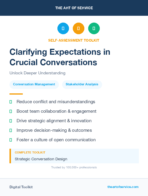 Clarifying Expectations in Crucial Conversations