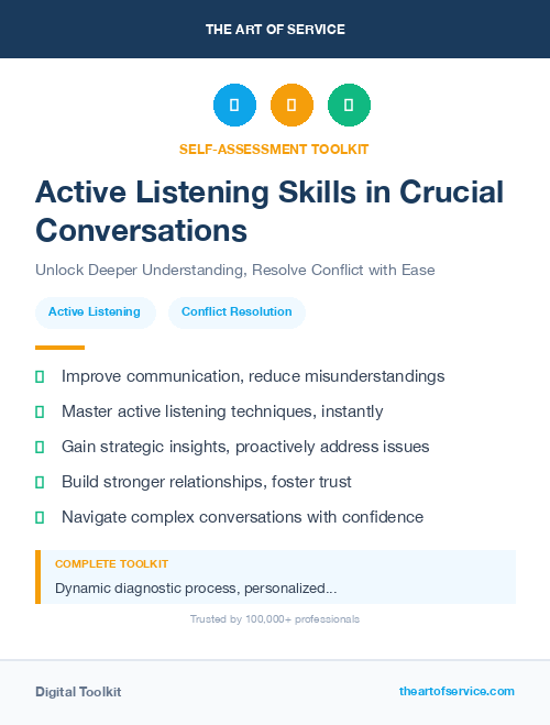 Active Listening Skills in Crucial Conversations