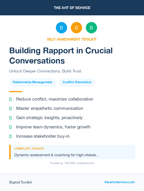 Building Rapport in Crucial Conversations