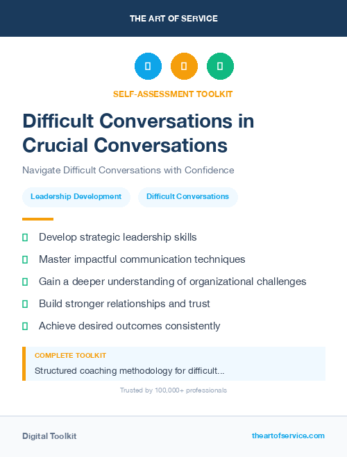 Difficult Conversations in Crucial Conversations
