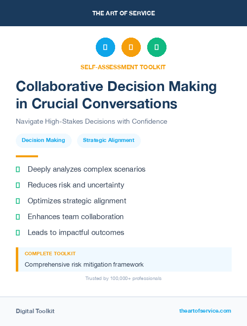 Collaborative Decision Making in Crucial Conversations