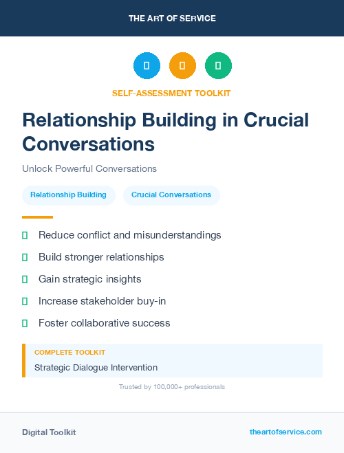Relationship Building in Crucial Conversations