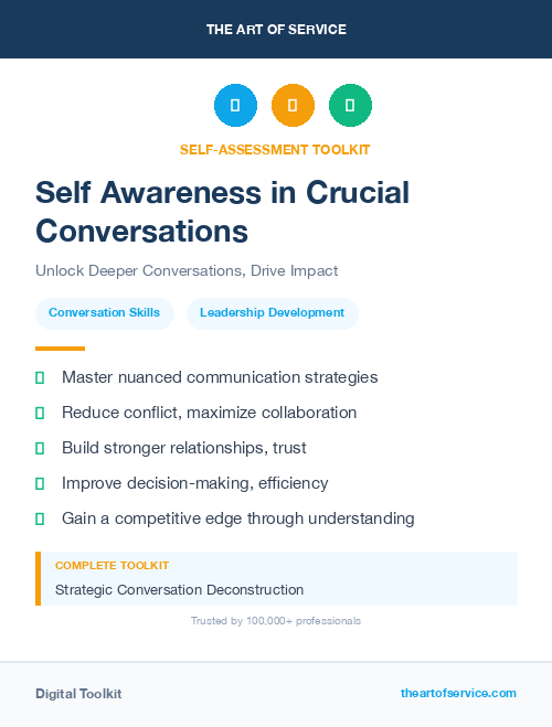 Self Awareness in Crucial Conversations