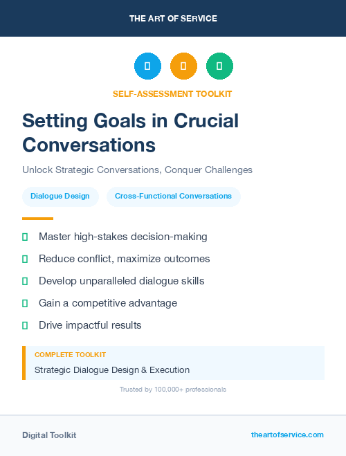 Setting Goals in Crucial Conversations