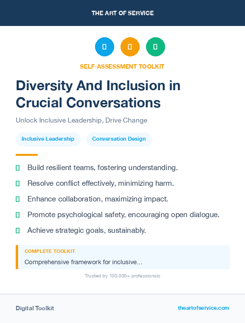 Diversity And Inclusion in Crucial Conversations