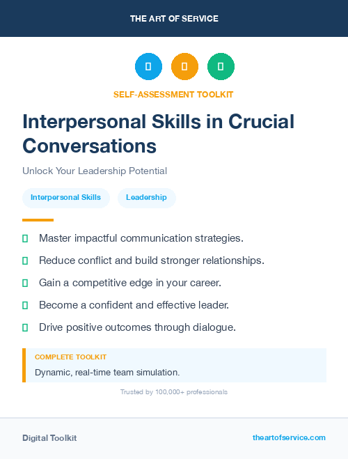 Interpersonal Skills in Crucial Conversations