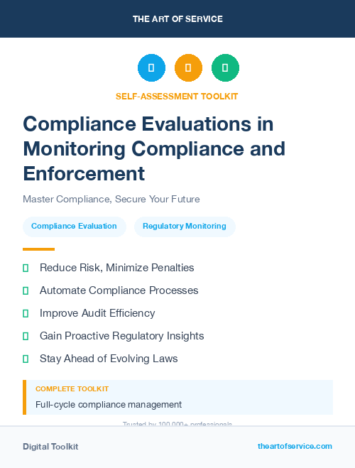 Compliance Evaluations in Monitoring Compliance and Enforcement